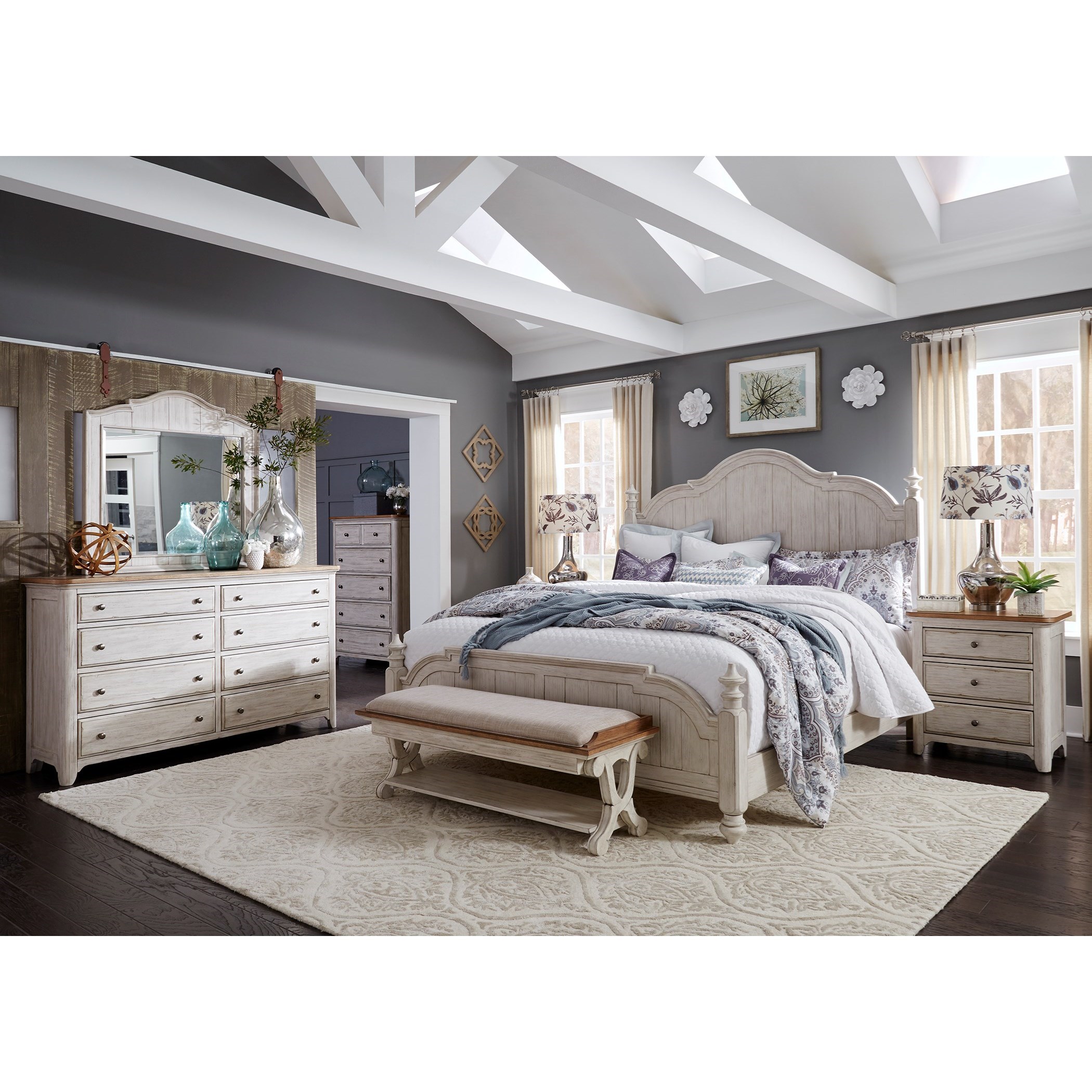 Liberty Furniture Farmhouse Reimagined King Bedroom Group Wayside